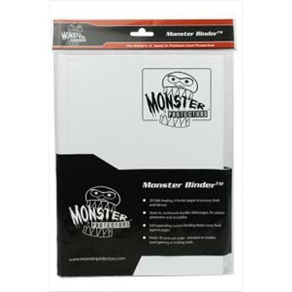 Monster Binders 9PMWT Binder 9 Pocket Monster - Matte White MON9PMWT
